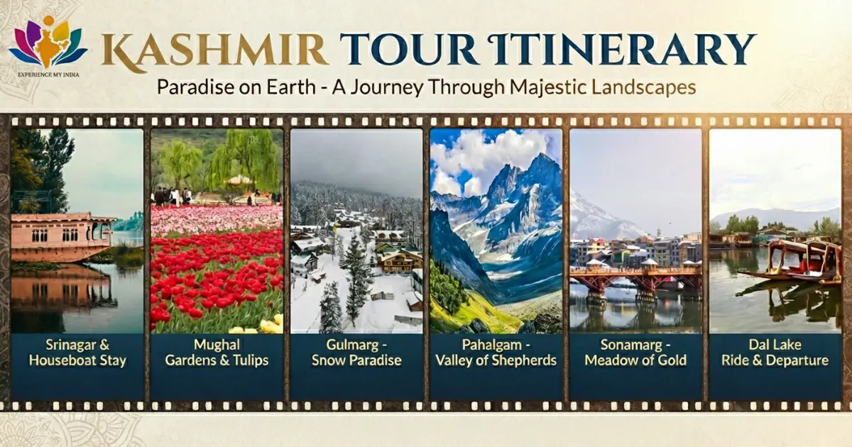 6 Days Kashmir Tour Itinerary